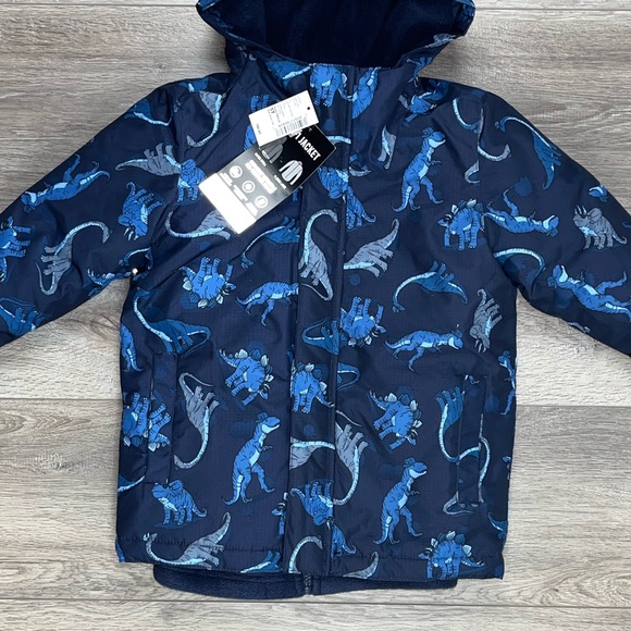 NWT Children’s Place Dinosaur 3-in-1 Winter Coat 5T Blue - Picture 8 of 12